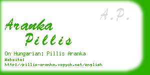 aranka pillis business card